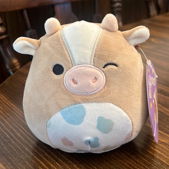 NWT Squishmallows Griella the Cow 5 Inch Easter Plush - Picture 3 of 10